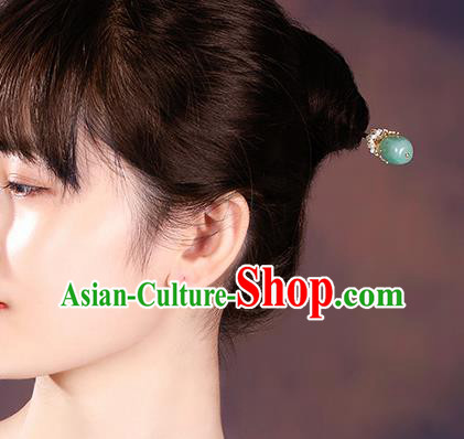 China Classical Hair Stick Traditional Cheongsam Hair Accessories Handmade Aventurine Hairpin