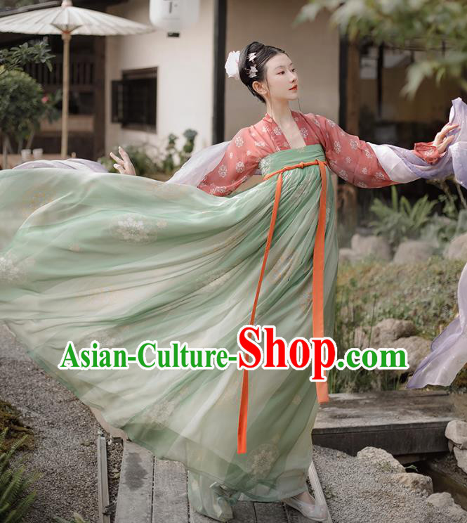 China Ancient Palace Lady Hanfu Dress Traditional Tang Dynasty Noble Beauty Clothing