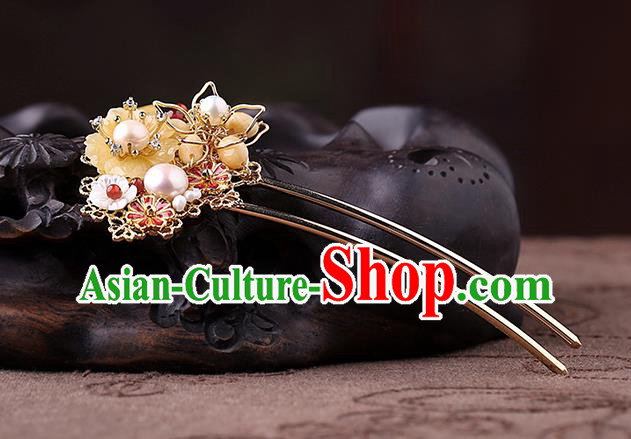 China Classical Cheongsam Hair Stick Traditional Hair Accessories Handmade Hairpin
