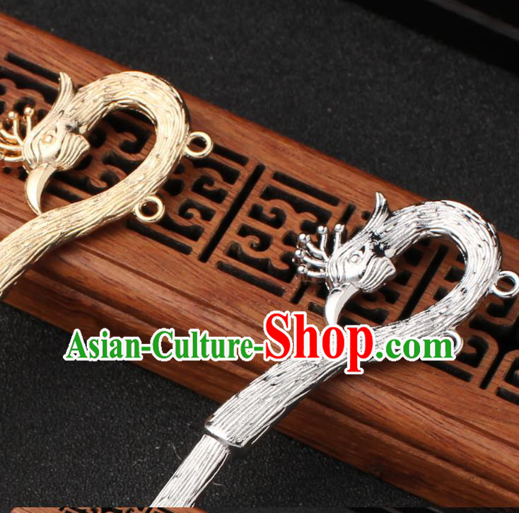 China Ancient Princess Hair Accessories Traditional Hanfu Hair Stick Phoenix Tassel Hairpin