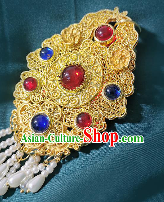 China Classical Gems Pendant Traditional Ming Dynasty Court Woman Accessories