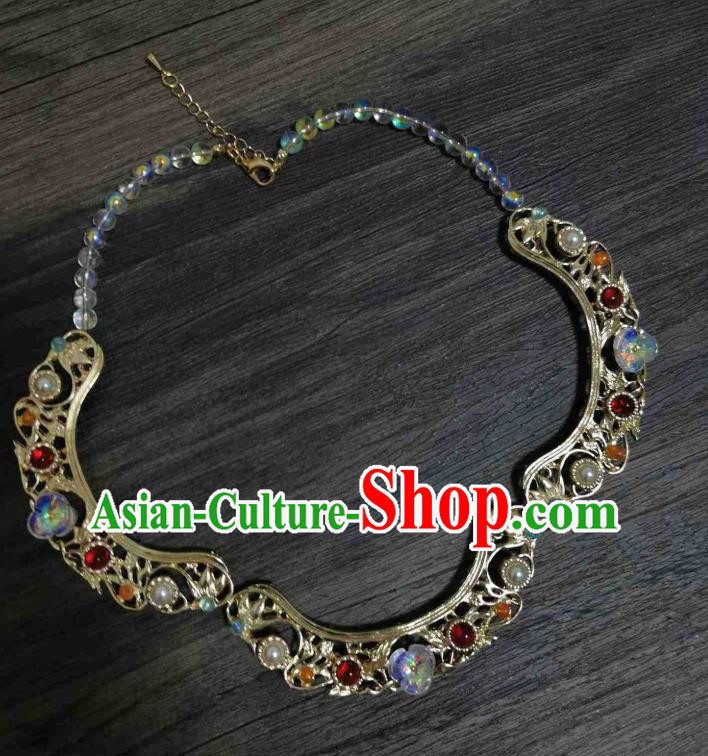 China Classical Necklet Traditional Ming Dynasty Gems Necklace Accessories