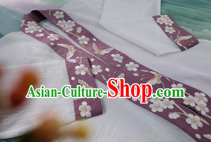 China Ancient Noble Lady Historical Clothing Traditional Song Dynasty Young Beauty Embroidered Costumes