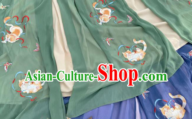 China Ancient Palace Beauty Clothing Traditional Tang Dynasty Embroidered Historical Costume