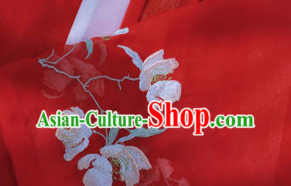 China Ancient Young Beauty Historical Clothing Traditional Tang Dynasty Wedding Costumes