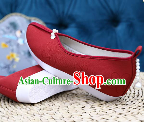 Chinese Hanfu Shoes Ancient Princess Shoes Traditional Song Dynasty Wedding Shoes