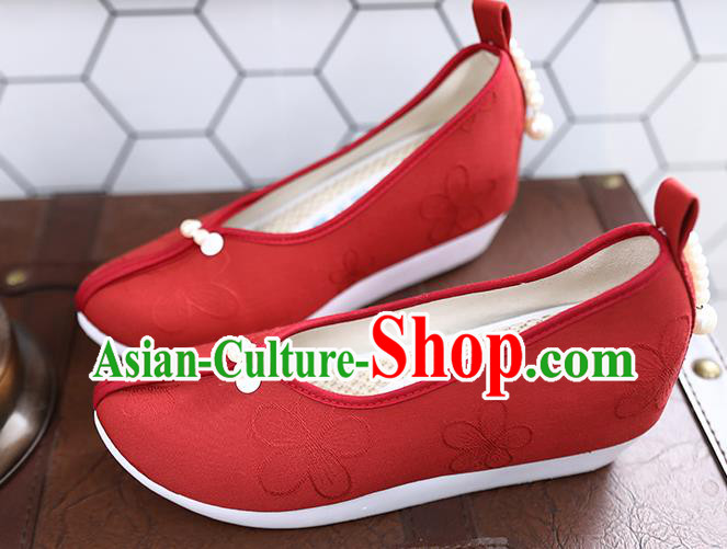 Chinese Hanfu Shoes Ancient Princess Shoes Traditional Song Dynasty Wedding Shoes
