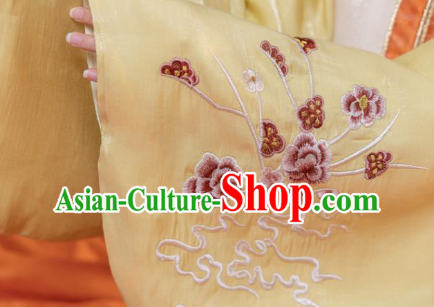 Ancient China Ming Dynasty Historical Costumes Traditional Embroidered Hanfu Dress Noble Female Clothing
