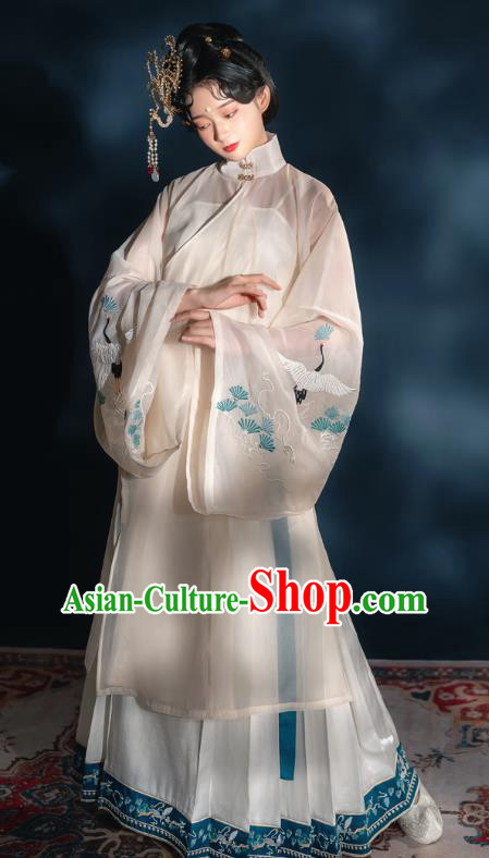 China Traditional Embroidered Hanfu Dress Court Concubine Clothing Ancient Ming Dynasty Historical Costumes
