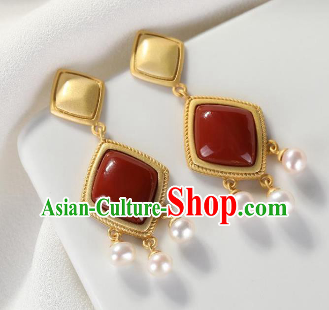 China National Enamel Earrings Traditional Cheongsam Ear Accessories