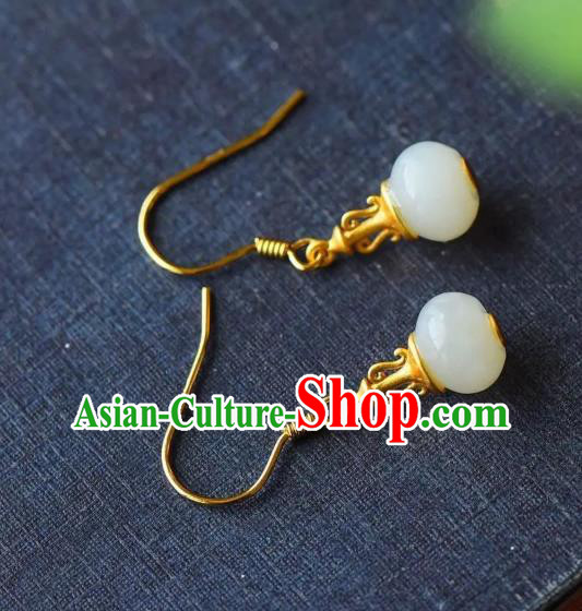 China National Golden Vase Earrings Traditional Cheongsam Ear Accessories