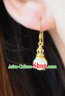 China National Golden Vase Earrings Traditional Cheongsam Ear Accessories