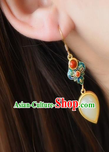 China Traditional Cloisonne Ear Jewelry Accessories National Cheongsam Earrings