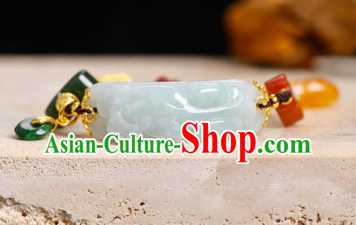 China Handmade Jade Carving Bracelet Accessories Traditional National Bangle Jewelry