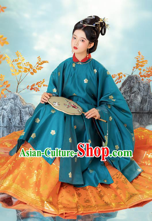China Traditional Ming Dynasty Imperial Mistress Historical Clothing Ancient Noble Beauty Hanfu Costumes