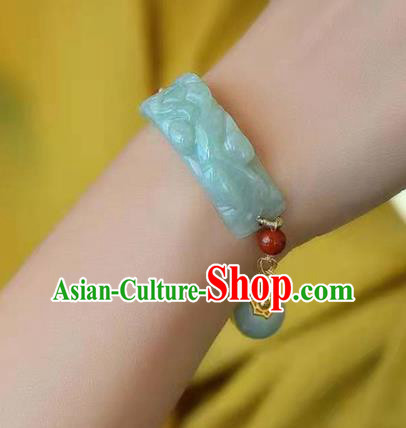China Handmade Jade Carving Pi Xiu Bracelet Traditional Jewelry Accessories National Bangle