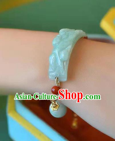 China Handmade Jade Carving Pi Xiu Bracelet Traditional Jewelry Accessories National Bangle