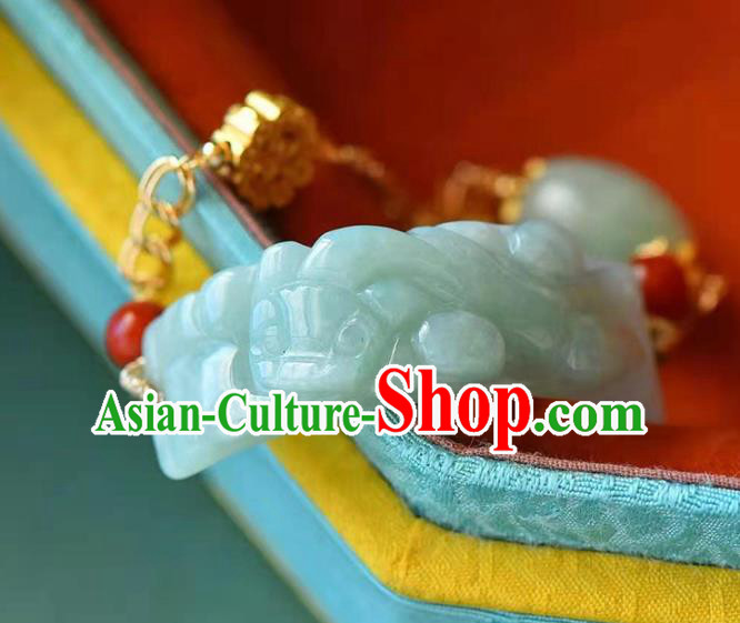 China Handmade Jade Carving Pi Xiu Bracelet Traditional Jewelry Accessories National Bangle