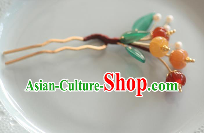 China Song Dynasty Princess Hairpin Handmade Hair Accessories Traditional Ceregat Hair Stick