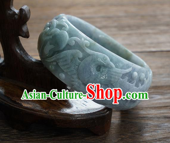 China Handmade Bracelet Traditional National Jade Carving Bangle Jewelry Accessories