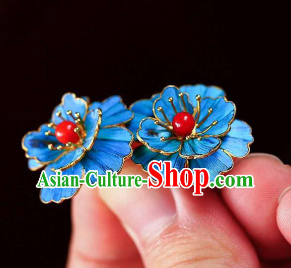 Handmade China Eardrop Accessories Gem Jewelry Traditional Cheongsam Flower Earrings