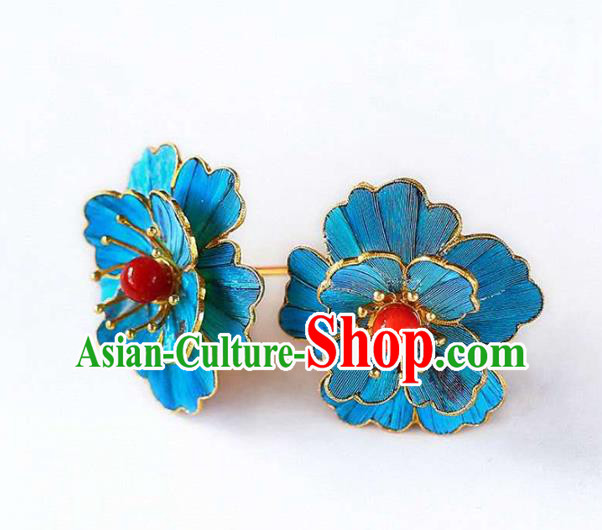 Handmade China Eardrop Accessories Gem Jewelry Traditional Cheongsam Flower Earrings