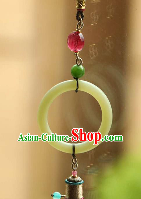 Chinese Classical Tassel Waist Accessories Handmade National Belt Jade Pendant