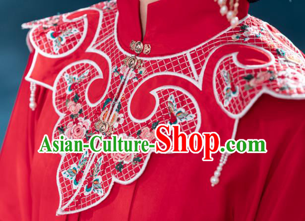 China Traditional Ming Dynasty Historical Costumes Ancient Noble Woman Embroidered Hanfu Clothing