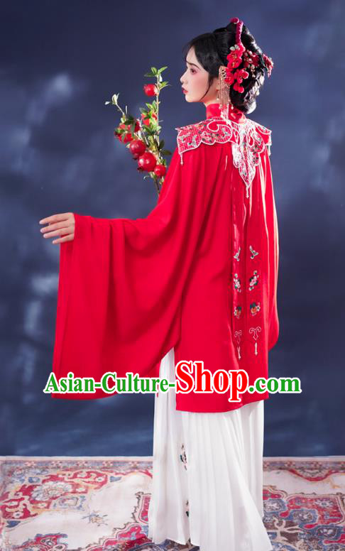 China Traditional Ming Dynasty Historical Costumes Ancient Noble Woman Embroidered Hanfu Clothing