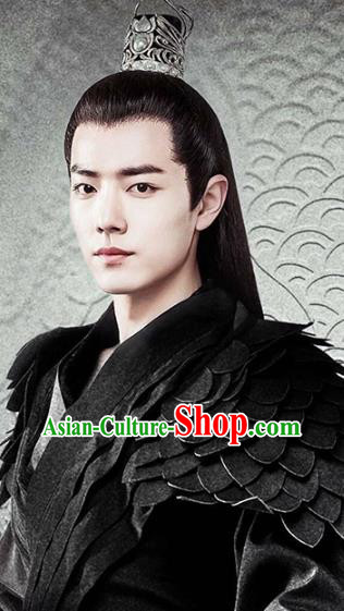 Chinese Cosplay Swordsman Hair Accessories Ancient Prince Black Wigs