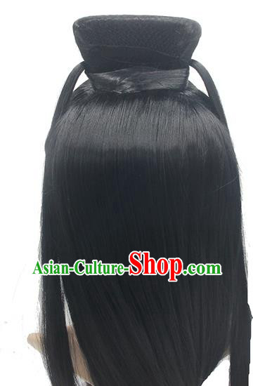 Chinese Traditional Ancient Goddess Wigs Sheath Ming Dynasty Empress Hair Chignon Headwear