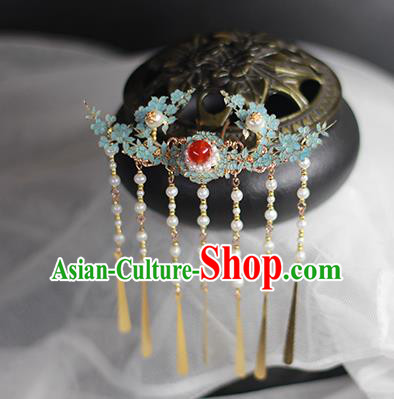 Chinese Traditional Hanfu Hair Stick Ming Dynasty Court Tassel Hairpin