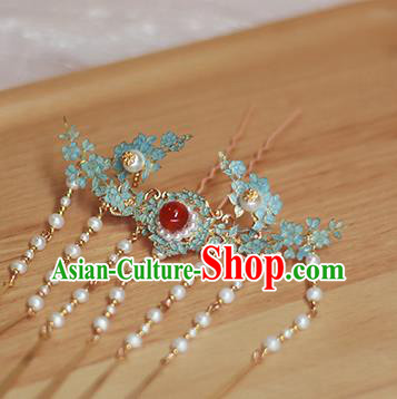 Chinese Traditional Hanfu Hair Stick Ming Dynasty Court Tassel Hairpin
