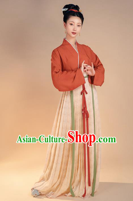 China Song Dynasty Noble Woman Historical Clothing Ancient Court Beauty Hanfu Dress