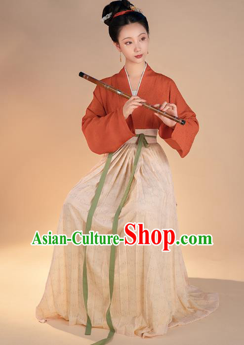 China Song Dynasty Noble Woman Historical Clothing Ancient Court Beauty Hanfu Dress