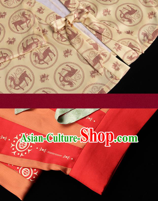 China Ancient Tang Dynasty Court Beauty Historical Clothing Traditional Classical Dance Hanfu Costumes