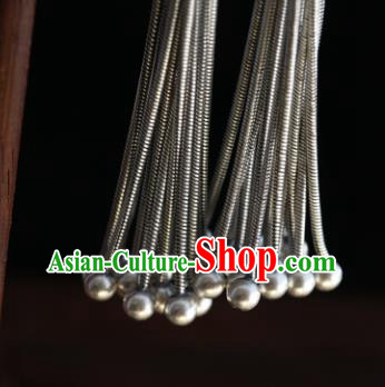 Handmade Chinese Eardrop Classical Cheongsam Earrings Accessories Traditional Silver Bells Tassel Ear Jewelry