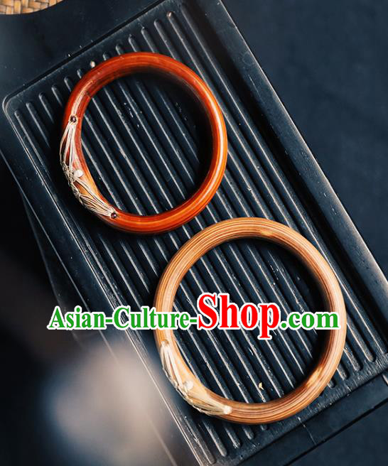 China Traditional Wood Bracelet Accessories Smilax Wristlet Classical Bangle Jewelry