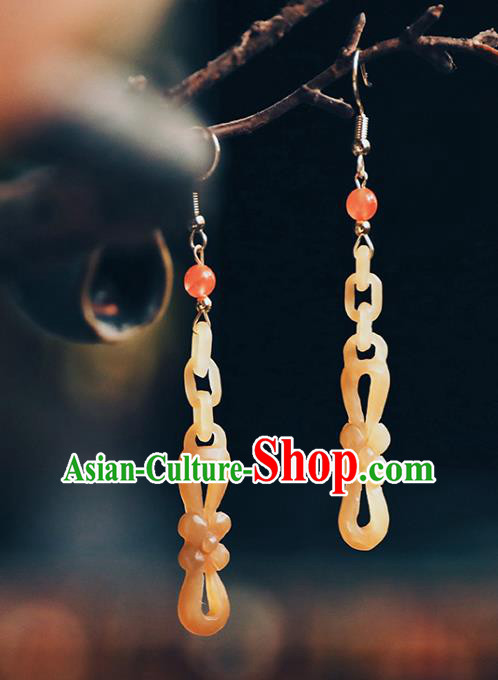 Handmade Chinese Traditional Ceregat Ear Jewelry Classical Cheongsam Earrings Accessories Eardrop