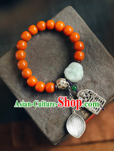 China Traditional Agate Beads Bracelet Accessories Wristlet Classical Jade Bangle Jewelry