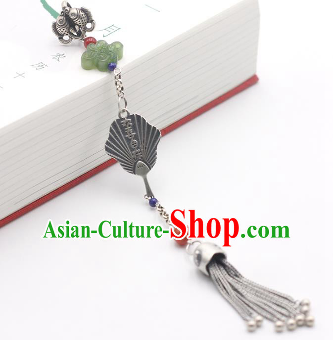 Chinese Classical Silver Tassel Brooch Cheongsam Jewelry Accessories Handmade National Breastpin Pendant