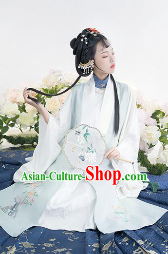 China Traditional Ming Dynasty Noble Princess Historical Clothing Ancient Patrician Female Embroidered Hanfu Dress