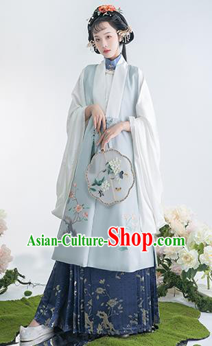 China Traditional Ming Dynasty Noble Princess Historical Clothing Ancient Patrician Female Embroidered Hanfu Dress