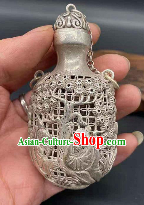 Chinese Handmade National Silver Sachet Pendant Jewelry Classical Ethnic Waist Accessories