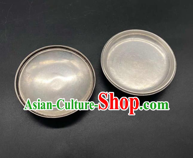 Handmade Chinese Carving Dragon Powder Box Ornaments Traditional Copper Craft Rouge Box