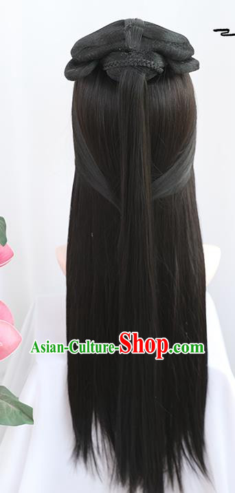 China Traditional Tang Dynasty Wiggery Headdress Handmade Ancient Palace Princess Wig Sheath