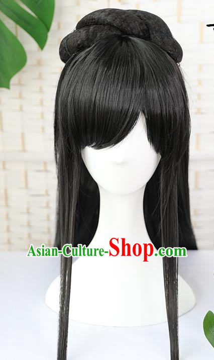China Traditional Han Dynasty Princess Wiggery Headdress Handmade Ancient Young Beauty Wig Sheath