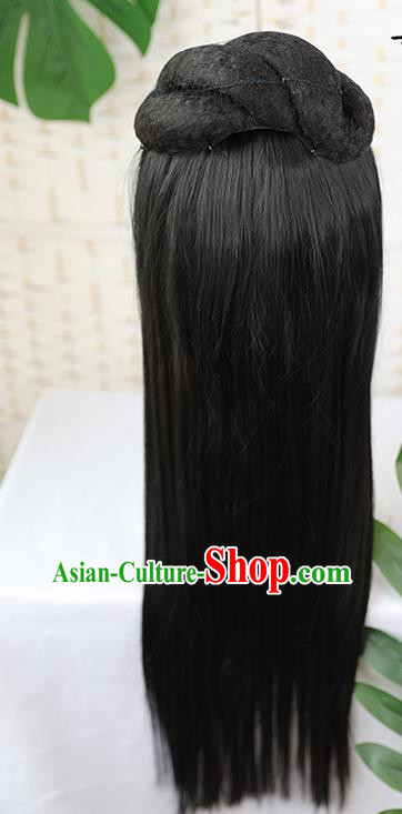 China Traditional Han Dynasty Princess Wiggery Headdress Handmade Ancient Young Beauty Wig Sheath