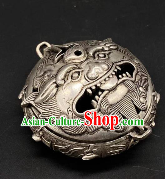 andmade Chinese Carving Pi Xiu Censer Ornaments Traditional Brass Incense Burner Accessories