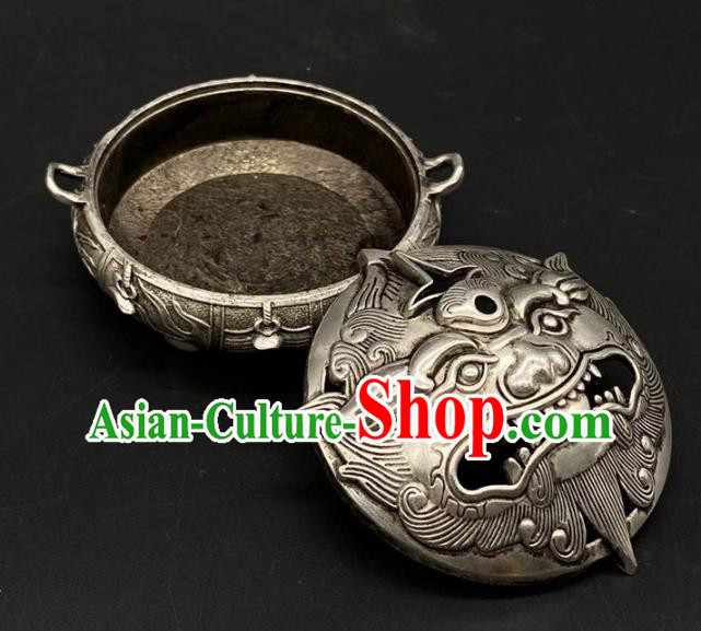 andmade Chinese Carving Pi Xiu Censer Ornaments Traditional Brass Incense Burner Accessories